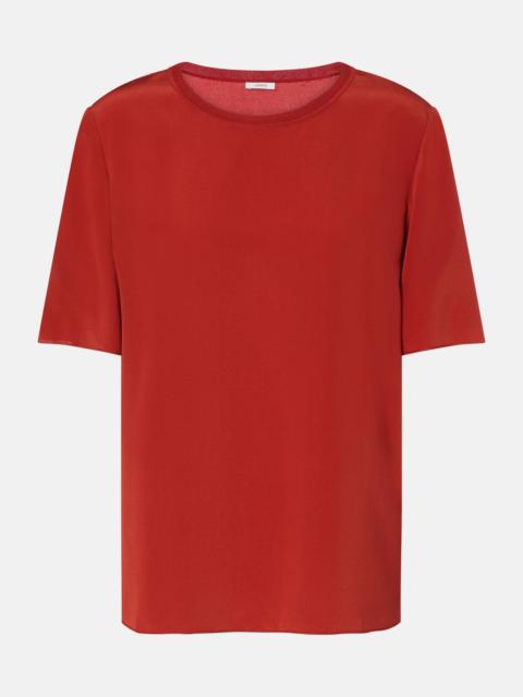 Rubin silk crêpe top