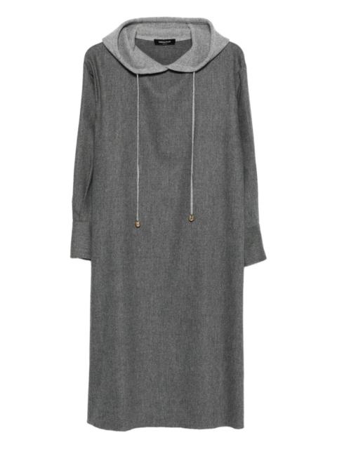 hooded midi dress