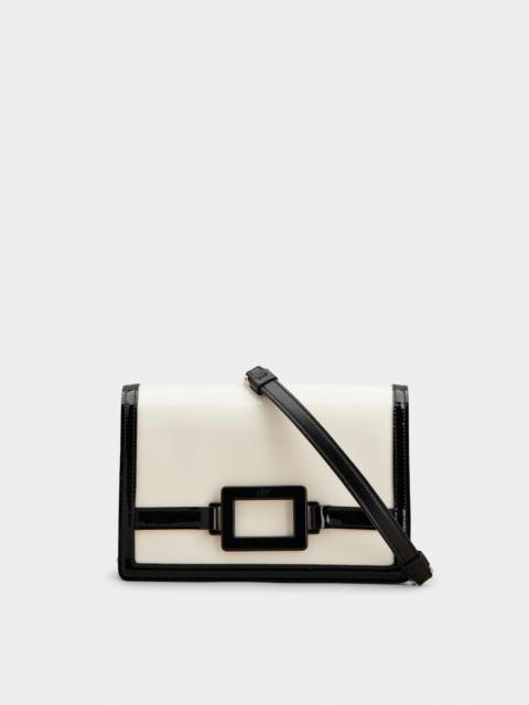 Belle Vivier Voyage Lacquered Buckle Clutch Bag in Patent Leather