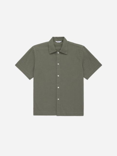 Resort Shirt - Olive Geo Weave