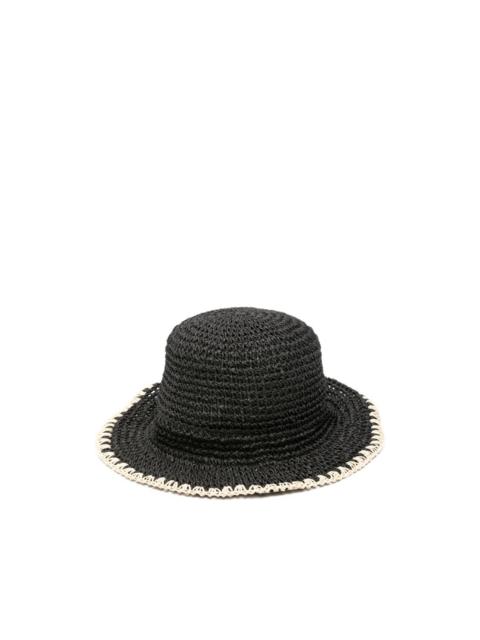 woven-trim hat