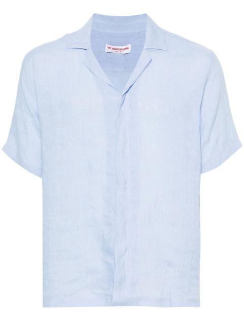 linen short-sleeved shirt
