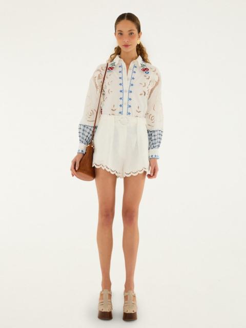 Off-White Richelieu Euroflax Premium Linen Shorts