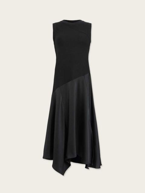 PIA ASYMMETRIC SATIN DRESS