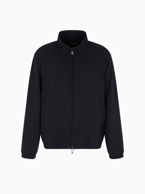 ASV FULL-ZIP SWEATSHIRT IN LYOCELL-BLEND JACQUARD JERSEY
