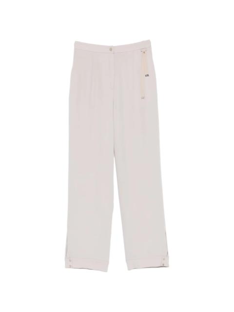 Herno Grosgrain-detail Slit-hem Trousers
