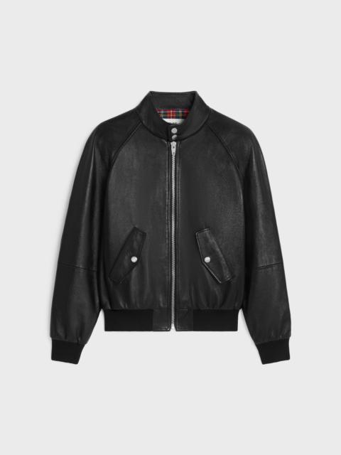 zipped blouson jacket in soft lambskin