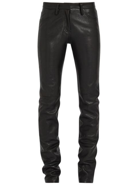 Aaron Esh Slim-leg Leather Trousers