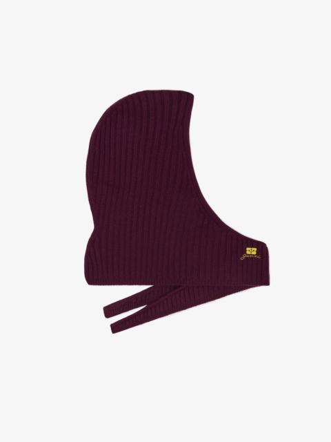 BURGUNDY WOOL MIX BALACLAVA