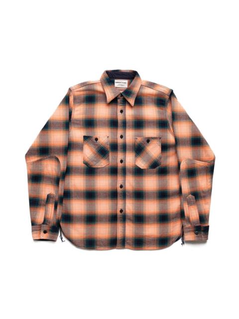 Indigo Rope Dyed Heavy Flannel Shirt - Pink