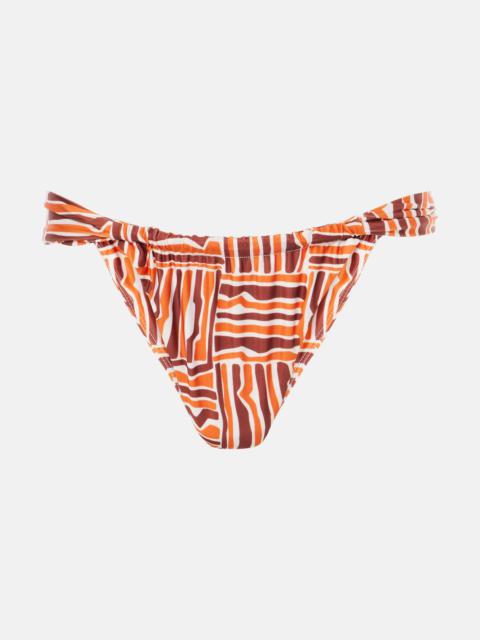 Andez printed low-rise bikini bottoms