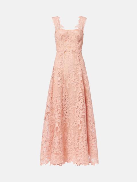 Guipure lace cocktail dress