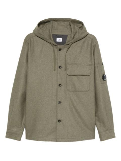flap-pocket hooded jacket