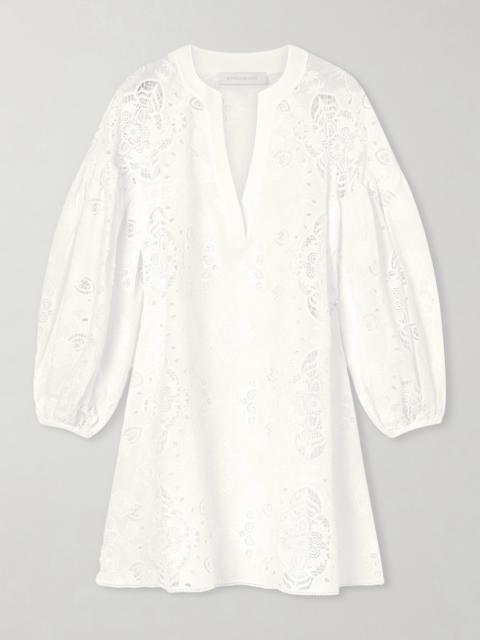 Harlow Cotton-blend Lace Mini Dress