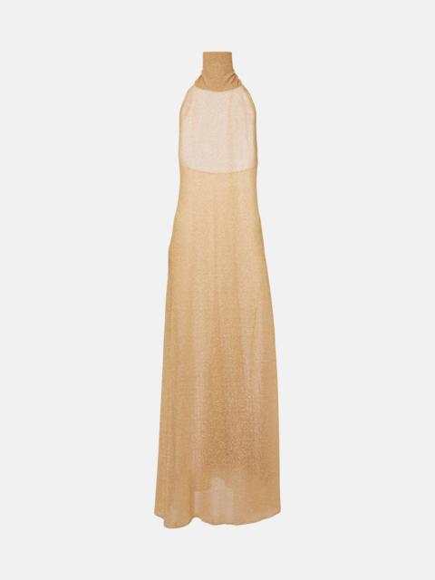 Lumière metallic maxi dress