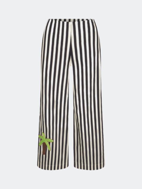 Ari Poplin Pant in Black/White Stripe