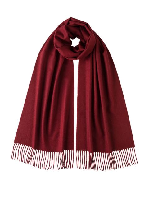 Wide Red Cashmere Scarf