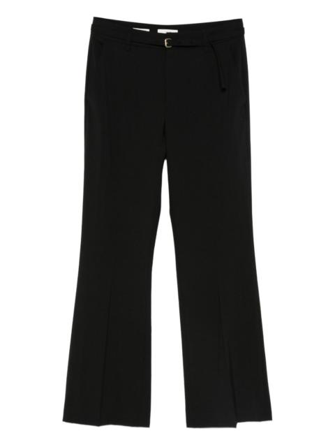 flared-leg tailored trousers