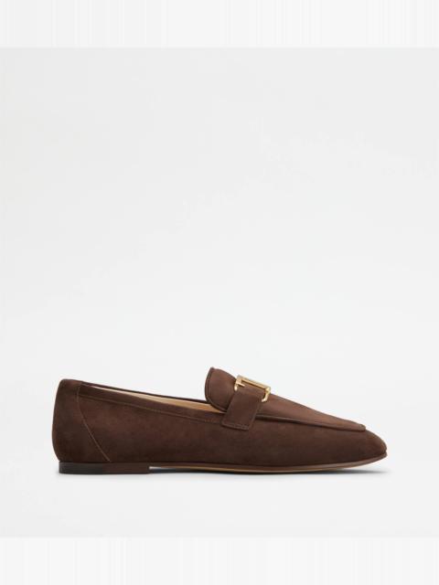 T TIMELESS LOAFERS IN SUEDE - BROWN
