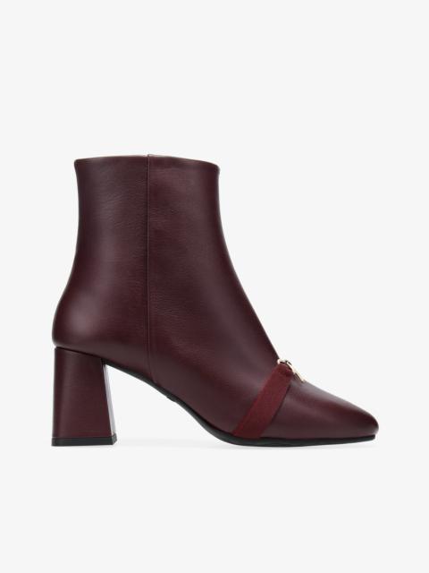 Phoebe metallic bow ankle boots - rubber sole