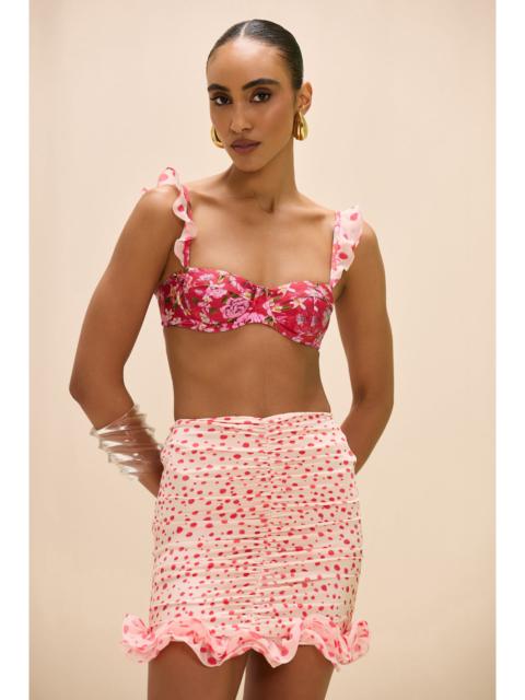 PEONY PRINT LYCRA SHORT COVERUP