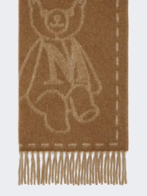 WSTEDDYCAMEL Jacquard cashmere stole