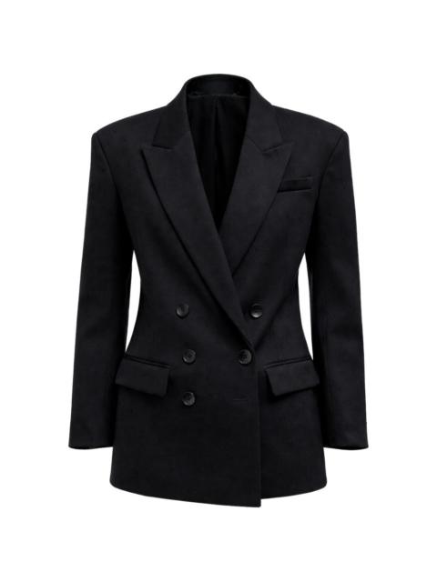 cut-out double-breasted blazer