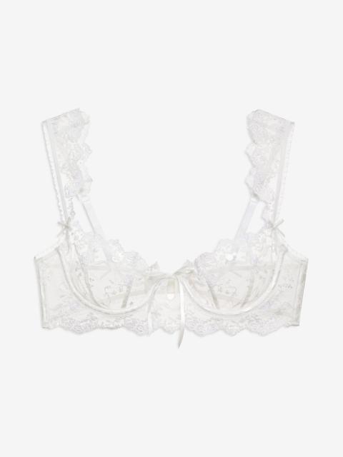 Lattice Bows Underwire Bra