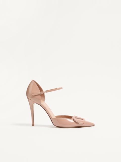 VLOGO SIGNATURE D'ORSAY PATENT LEATHER PUMPS 100MM