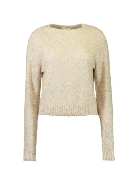 crew-neck knitted sweater