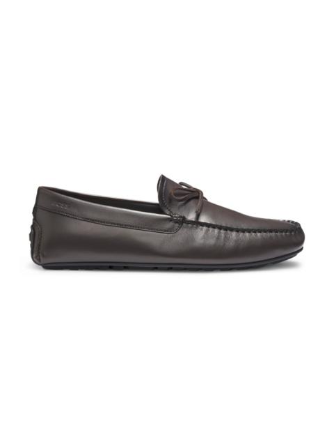 BOW-TRIM DRIVER MOCCASINS IN LEATHER