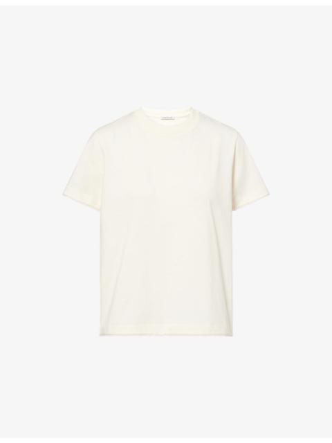Picot-Trim Cotton-Jersey T-Shirt