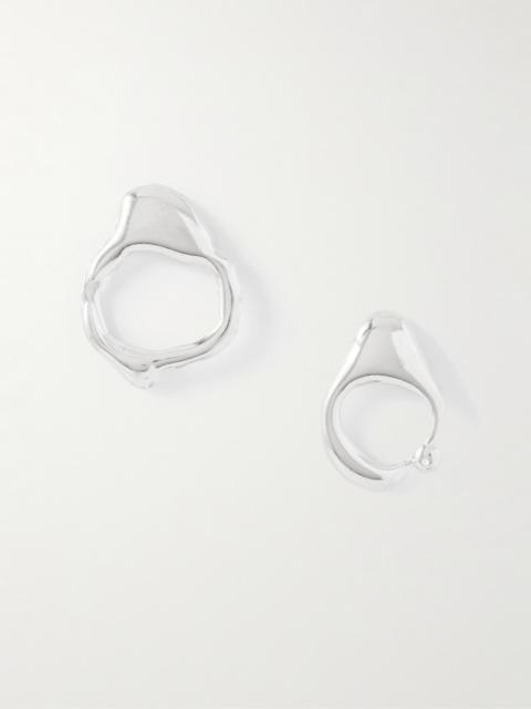 Droplet Mist Sterling Silver Hoop Earrings