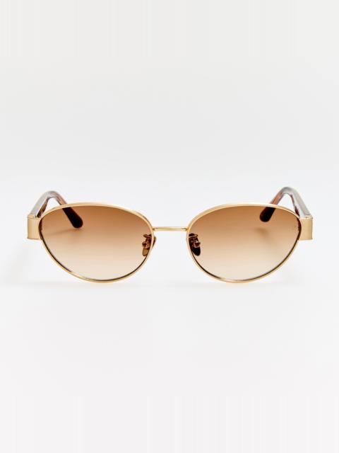 Sheri Sunglasses in Matt Champagne and Mocha