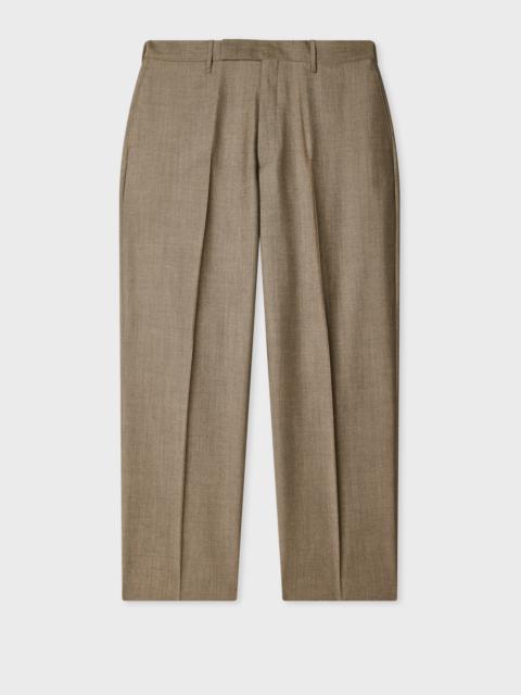 Relaxed-Fit Brown Wool-Mohair Trousers