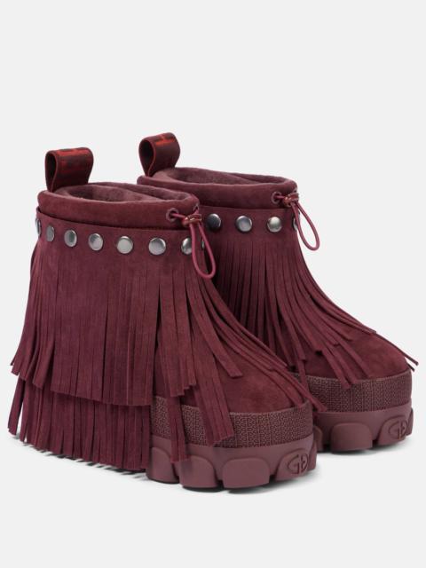 Vergara fringed suede snow boots