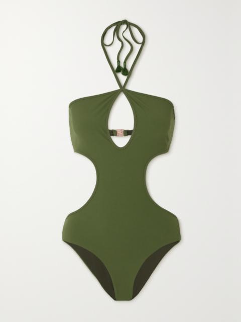 + Net Sustain Mawingu Cutout Ribbed Swimsuit