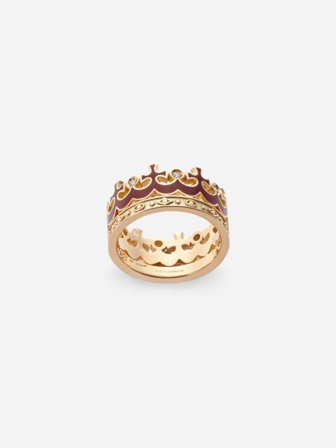 Royal Ring 18-carat yellow gold and diamonds