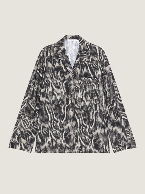 PYJAMA SHIRT IN SILK WITH ANIMAL PRINT