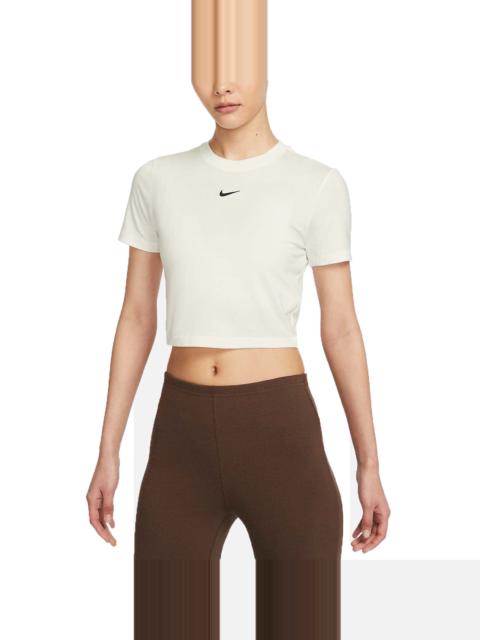(WMNS) Nike Sportswear Essential Crop Top (Asia Sizing) 'White' FB2874-133