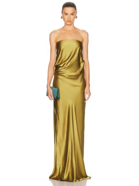 Draped Strapless Gown