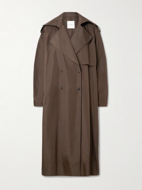Double-breasted Recycled-taffeta Trench Coat