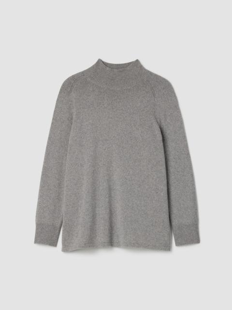 Cotton & Recycled Cashmere Turtleneck Long Top