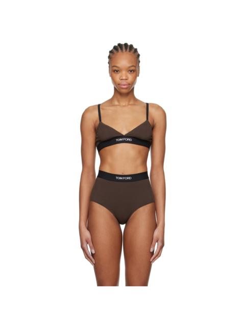 Brown Modal Signature Bra