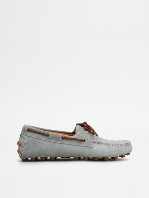 BOAT GOMMINO BUBBLE LOAFERS IN SUEDE - GREY