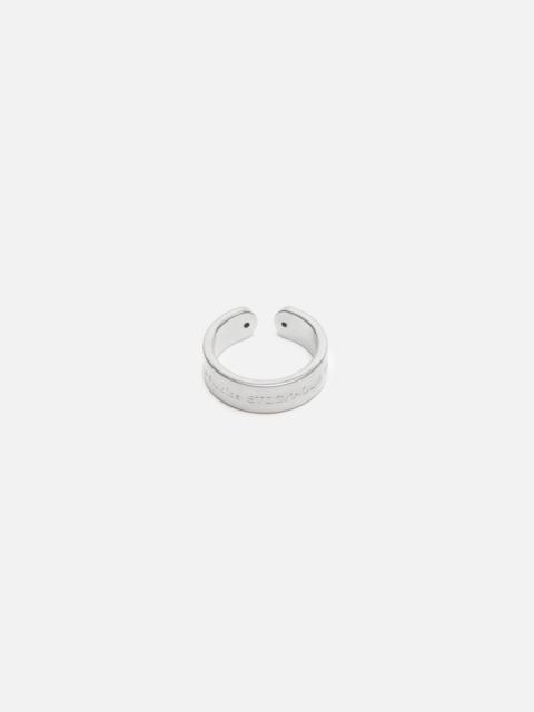 Logo cuff ring - Semi matt silver