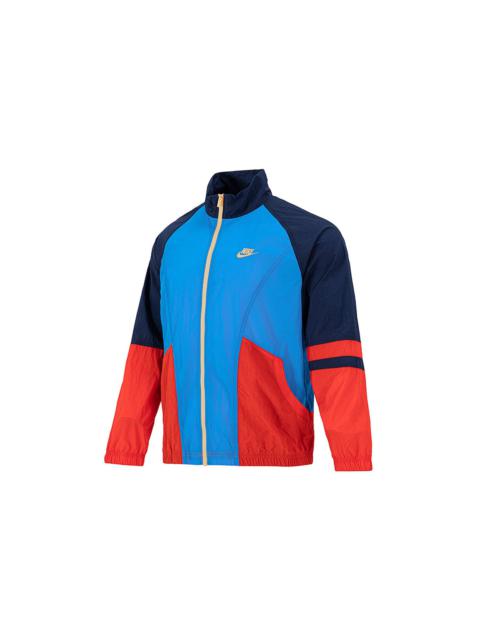 Men's Nike Nsw Trend Ul Jkt Casual Colorblock Sports Breathable Woven Jacket Dark Sky Blue DD6171-43