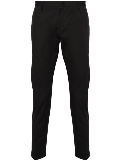 mid-rise tapered chinos