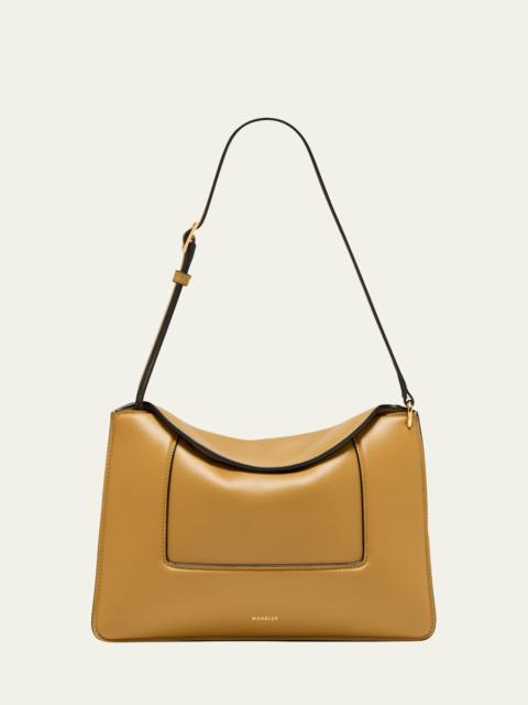 Penelope Fold-Over Flap Leather Shoulder Bag