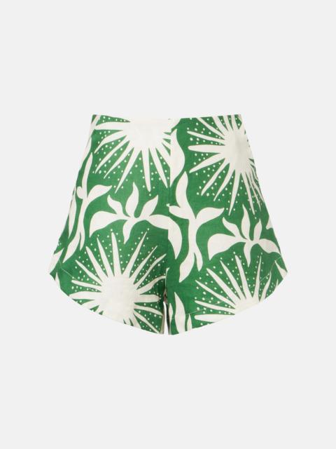 Bahamas printed linen shorts